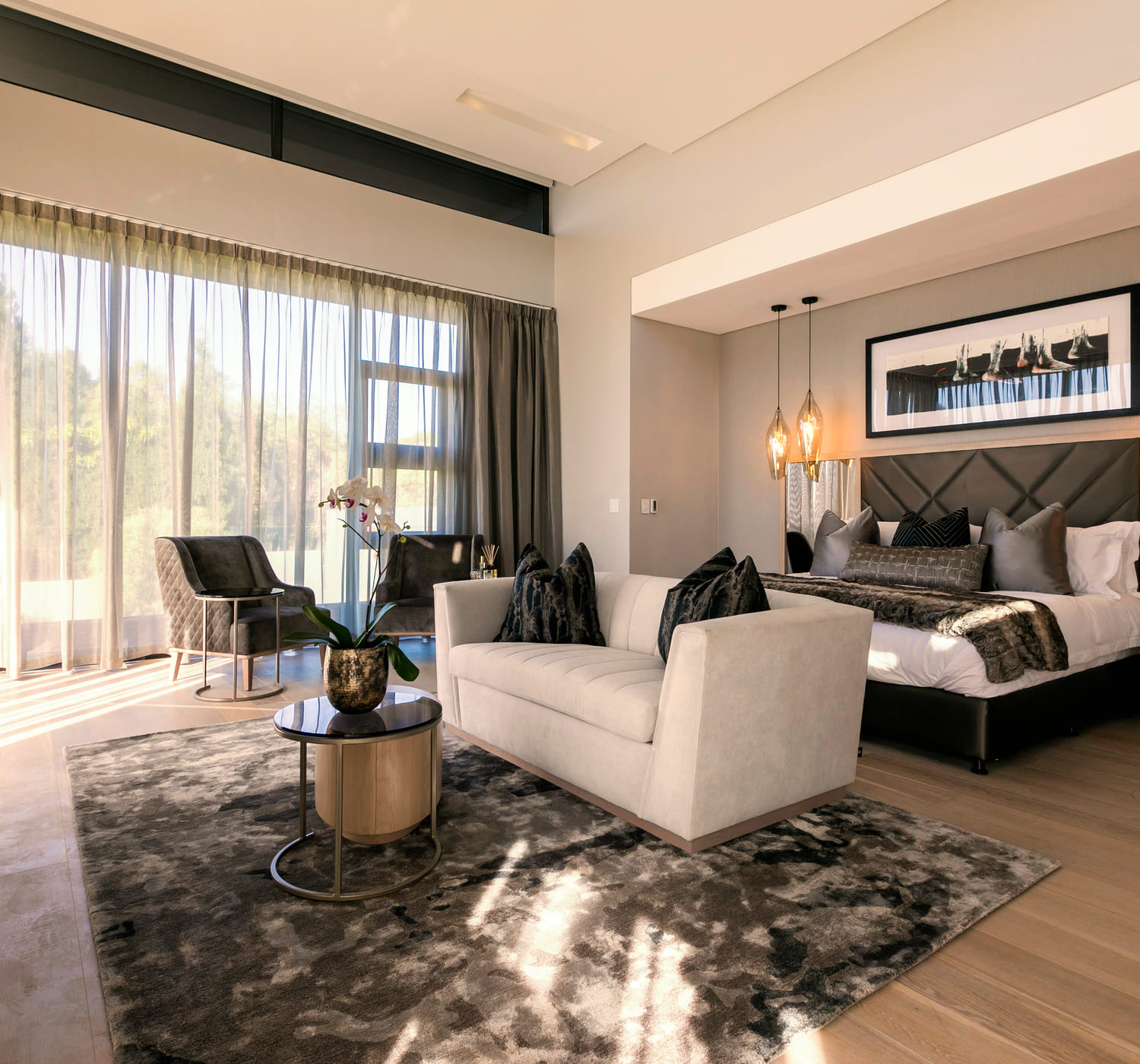 A bedroom worked up in full before anything was built or ordered